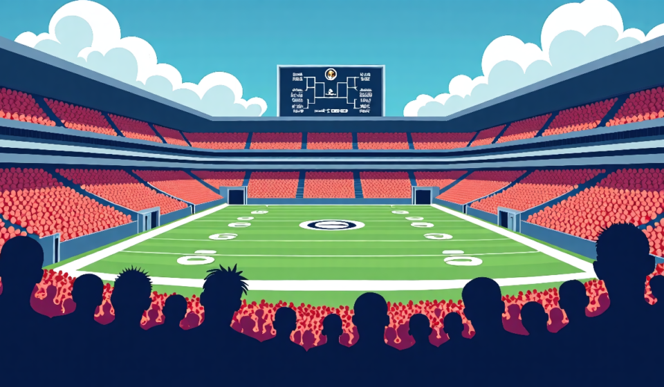 College Football Playoff Explained: Byes, Bids, and the Road to the Title — AI-generated editorial illustration