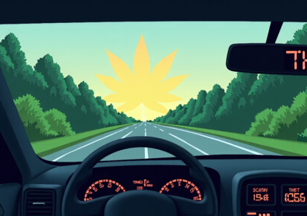 Edible Cannabis May Hide Driving Risks Standard Tests Miss — AI-generated editorial illustration