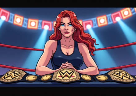 Becky Lynch Reflects on Breakout Run, Reveals Original Women’s Title Plans — AI-generated editorial illustration