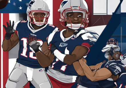 AJ Brown’s Path Back to New England’s Top‑Five Receivers — AI-generated editorial illustration