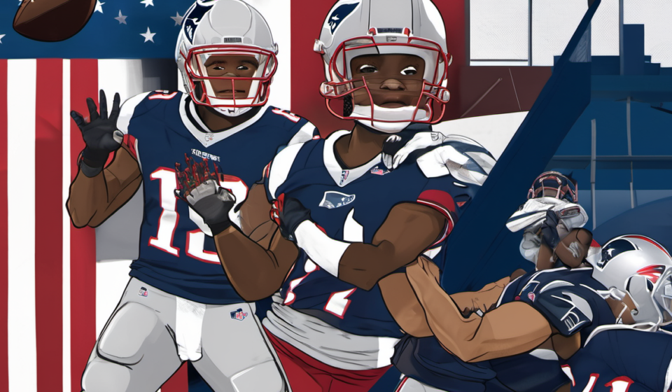 AJ Brown’s Path Back to New England’s Top‑Five Receivers — AI-generated editorial illustration