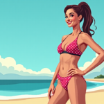 Olympian Ilona Maher Shines in Polka‑Dot Bikini During Summer Break — AI-generated editorial illustration