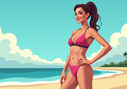 Olympian Ilona Maher Shines in Polka‑Dot Bikini During Summer Break — AI-generated editorial illustration