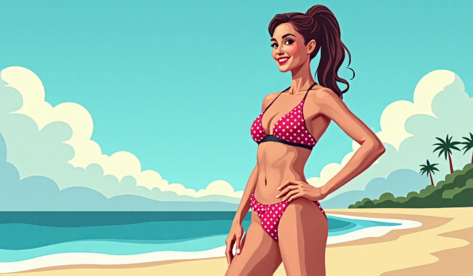 Olympian Ilona Maher Shines in Polka‑Dot Bikini During Summer Break — AI-generated editorial illustration