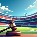 Judge’s Ruling on Former Players Could Redefine College Football Governance — AI-generated editorial illustration