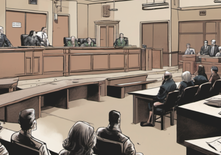 Jury Deadlock and Parking Spot Shooting: A June Legal Drama — AI-generated editorial illustration