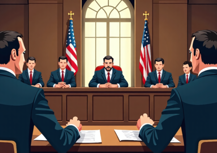 Clancy’s Defense Lawyer Praised Amid Delayed Verdicts — AI-generated editorial illustration