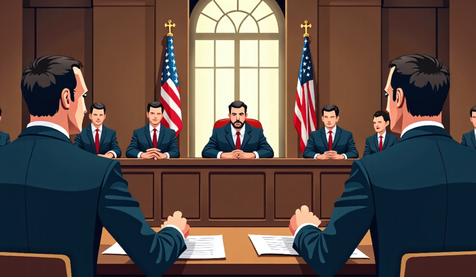 Clancy’s Defense Lawyer Praised Amid Delayed Verdicts — AI-generated editorial illustration