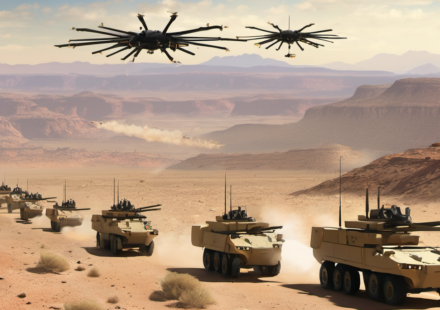 US Military Downed 100 Cartel Drones at Southern Border in August — AI-generated editorial illustration
