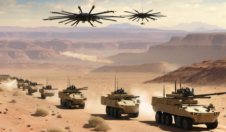 US Military Downed 100 Cartel Drones at Southern Border in August — AI-generated editorial illustration