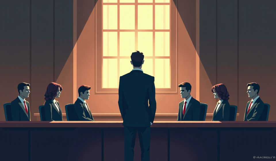 Lindsay Clancy Jury Stalemate: One Juror Holds Verdict to Friday — AI-generated editorial illustration