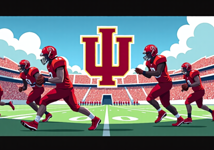 Curt Cignetti’s Indiana Hoosiers Set to Dominate 2026 College Football — AI-generated editorial illustration