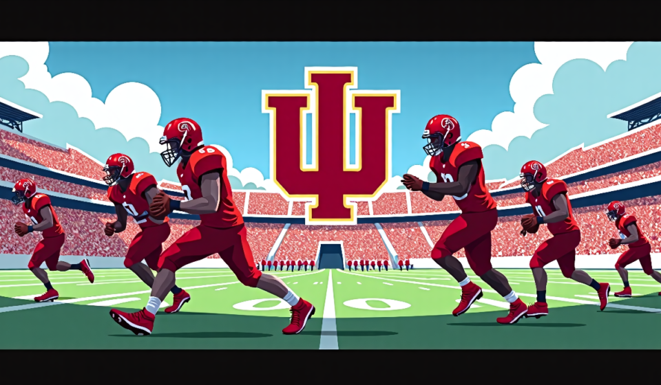 Curt Cignetti’s Indiana Hoosiers Set to Dominate 2026 College Football — AI-generated editorial illustration