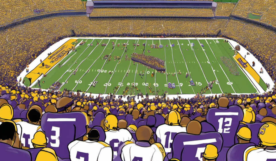LSU Can Now Add Former NFL Players After Louisiana Court Ruling — AI-generated editorial illustration