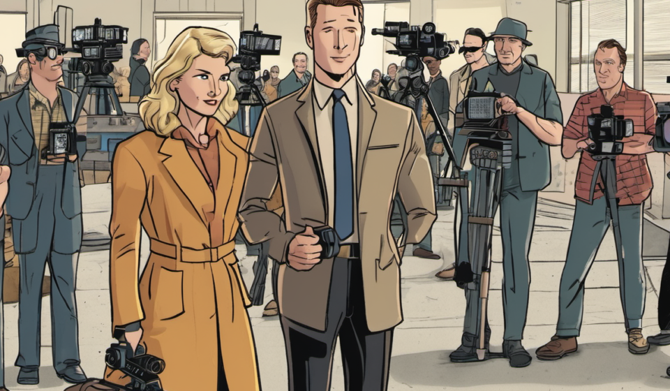 Glen Powell Confirms Serious Romance With Actress Michelle Randolph — AI-generated editorial illustration