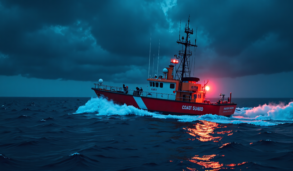 Coast Guard Seizes 47 Bales of Marijuana Worth $2.4M on Go‑Fast Vessel — AI-generated editorial illustration
