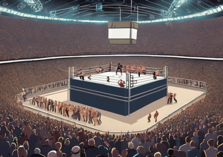 AEW All In 2026 May Set New PPV Record at Wembley — AI-generated editorial illustration
