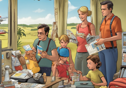 Labor Day Travel Costs Surge: Flights Up 20%, Gas Near $1 Higher — AI-generated editorial illustration