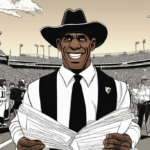 Deion Sanders Celebrates Colorado’s Stunning Win Over Georgia Tech — AI-generated editorial illustration