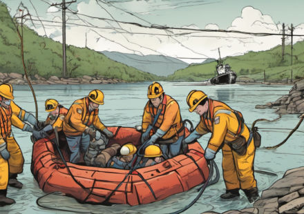 Nine Days After Floods, Nepal Workers Pulled Alive From Tunnel — AI-generated editorial illustration