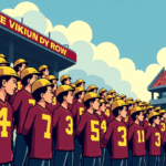 Minnesota Gophers Fans Rally with Norway Viking Row Before Season Opener — AI-generated editorial illustration