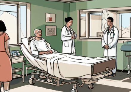 Rick Harrison Undergoes Emergency Bypass Surgery After Routine Stent Procedure — AI-generated editorial illustration