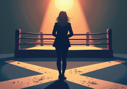 Stephanie McMahon Reflects on Identity After WWE Exit — AI-generated editorial illustration