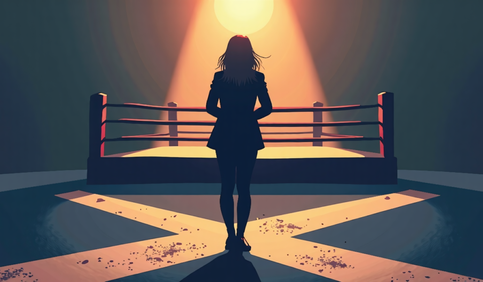 Stephanie McMahon Reflects on Identity After WWE Exit — AI-generated editorial illustration
