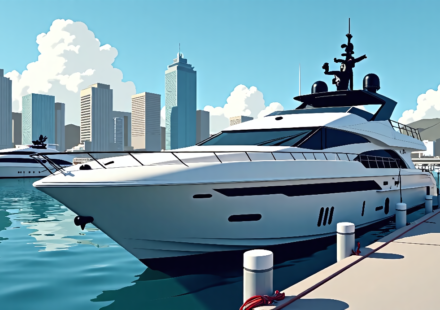 Mystery $150M Superyacht Docked in LA: The Hidden Name of Samsara — AI-generated editorial illustration