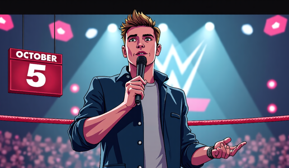 Joe Hendry Announces WWE Debut Album “Beyond Belief” for Oct. 5 — AI-generated editorial illustration