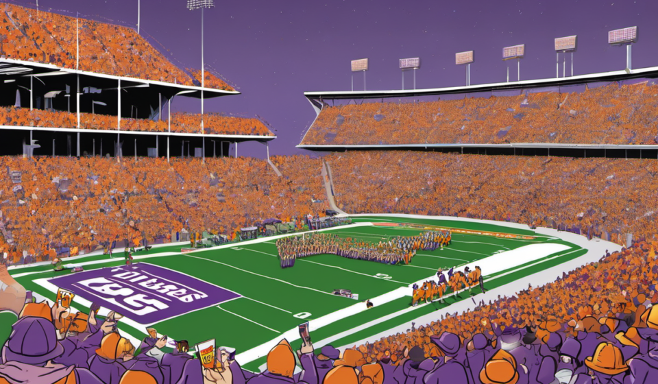 Week 1 College Football Betting Guide: Clemson vs. LSU, Louisville vs. Ole Miss — AI-generated editorial illustration