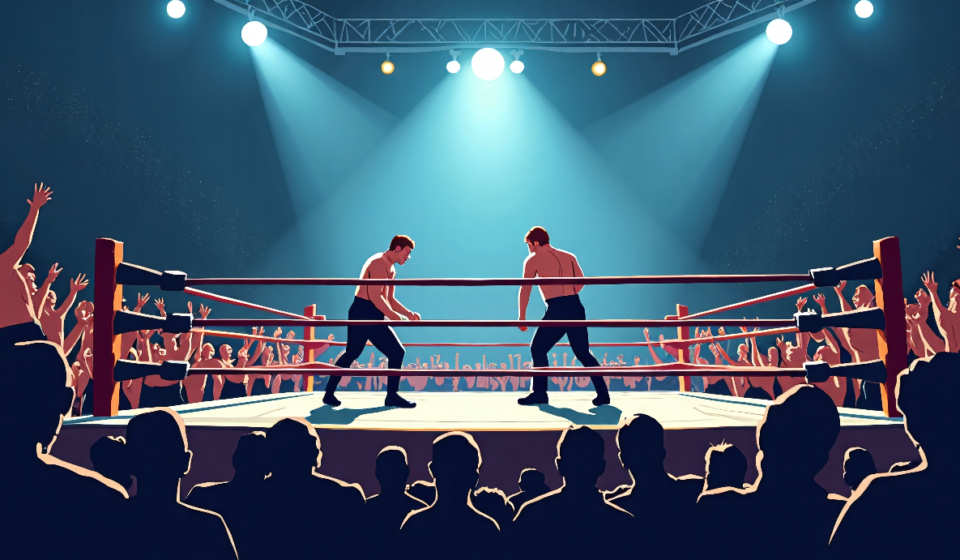 Inside the Ring: How Pro Wrestling Stars Master Match Psychology — AI-generated editorial illustration