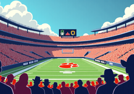 Week 1 College Football Preview: Clemson vs. LSU, Louisville vs. Ole Miss, Boise State vs. Oregon — AI-generated editorial illustration