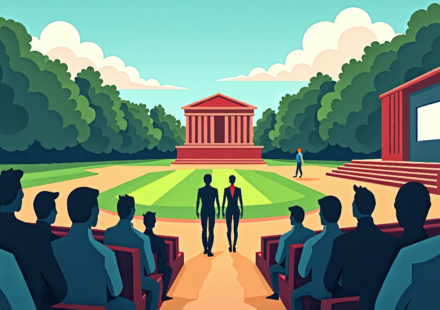 Mistrials, Deals, and Celebrity Reconciliations: What the Polls Reveal — AI-generated editorial illustration