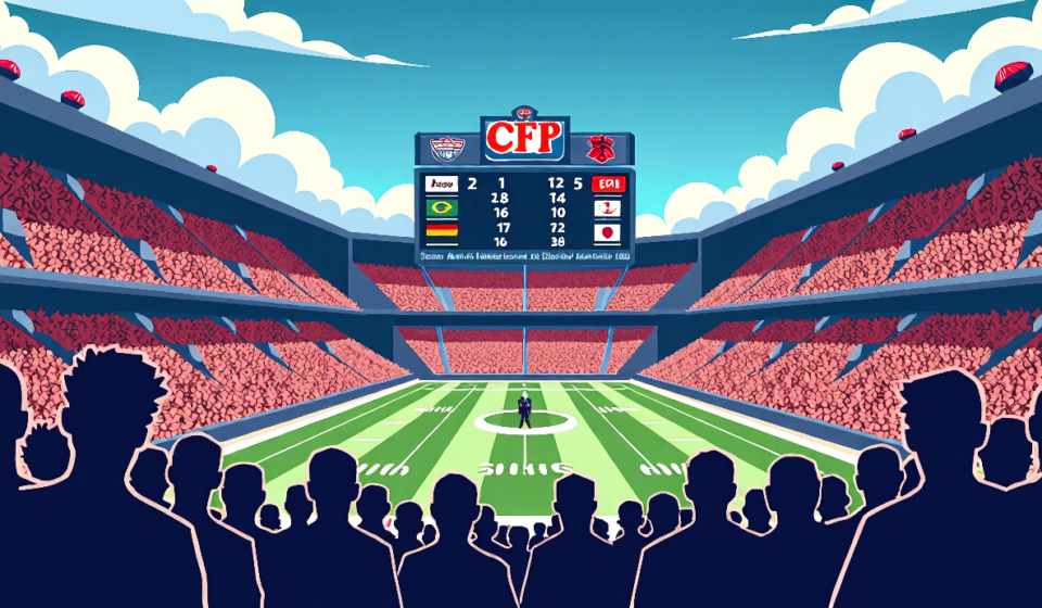 2026 CFP Odds: How Many Teams From Each Conference Will Make The Field? — AI-generated editorial illustration