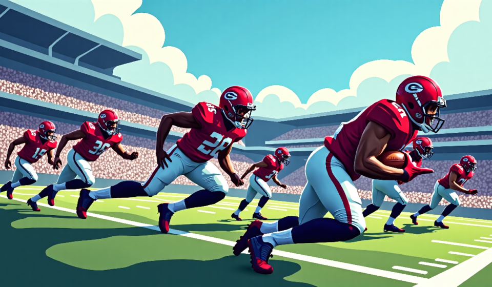 Rams’ Dominant D‑Line Leads NFL’s Top Position Groups — AI-generated editorial illustration