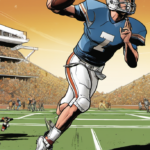 Arch Manning vs. Dante Moore: Who Wins No. 1 in the 2027 NFL Mock Draft? — AI-generated editorial illustration