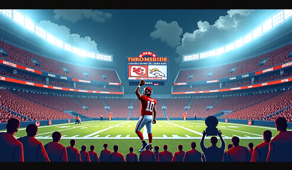 AFC West Showdown: Mahomes vs. Nix – Who Wins the Division? — AI-generated editorial illustration