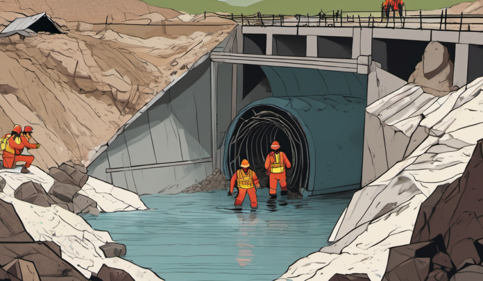 Three Workers Rescued From Nepal Hydropower Tunnel After 10‑Day Flood Debris Siege — AI-generated editorial illustration