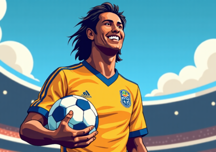 Ronaldinho Returns to Italy: 46-Year-Old Legend Signs with Ravenna — AI-generated editorial illustration