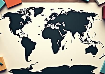 UN Approves Equal Earth Map, U.S. Votes Solely Against — AI-generated editorial illustration