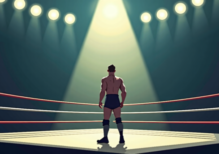 Jerry Oates, Wrestling Icon, Dies at 81 — AI-generated editorial illustration