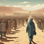 Diplo Claims 15‑mile Desert Trek to Escape Burning Man — AI-generated editorial illustration