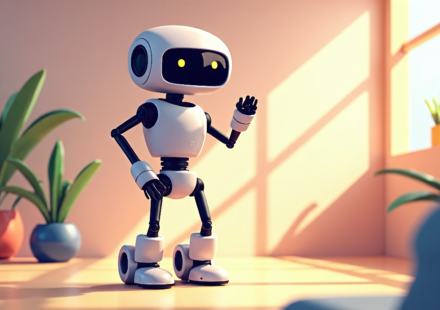 China’s 4‑Foot‑Tall Robot Is the Next Viral Influencer — AI-generated editorial illustration