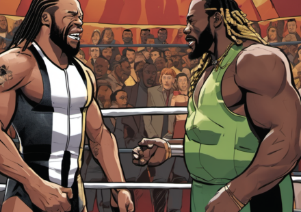 AEW Rumble: Veteran Star’s Long‑Standing Beef With Kofi Kingston Reignites — AI-generated editorial illustration