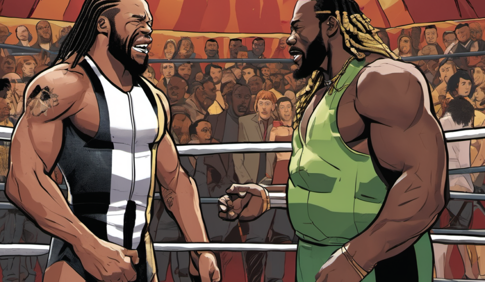 AEW Rumble: Veteran Star’s Long‑Standing Beef With Kofi Kingston Reignites — AI-generated editorial illustration