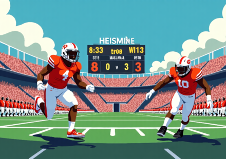 Mensah, Toney Surge to Top Heisman Odds After Week 1 Showdowns — AI-generated editorial illustration