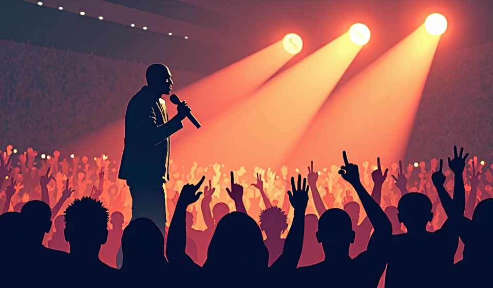 Jay‑Z Turns London Concert Into Surprise Birthday Bash for Beyoncé — AI-generated editorial illustration