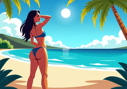 Ayla Woodruff Turns 34 With Stunning Bikini Birthday Shots — AI-generated editorial illustration