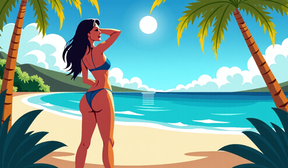 Ayla Woodruff Turns 34 With Stunning Bikini Birthday Shots — AI-generated editorial illustration